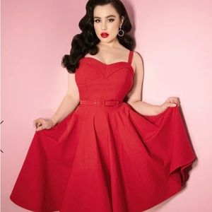 Vixen by micheline pitt maneater swing dress in red